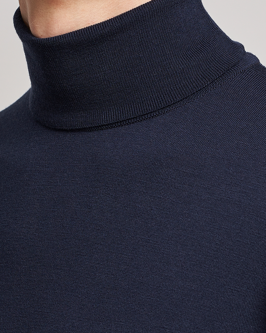Uomini | Maglieria | John Smedley | Cherwell Extra Fine Merino Rollneck Midnight
