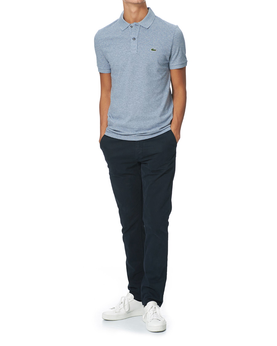 Uomini | Polo | Lacoste | Slim Fit Polo Piké Light Indigo Blue