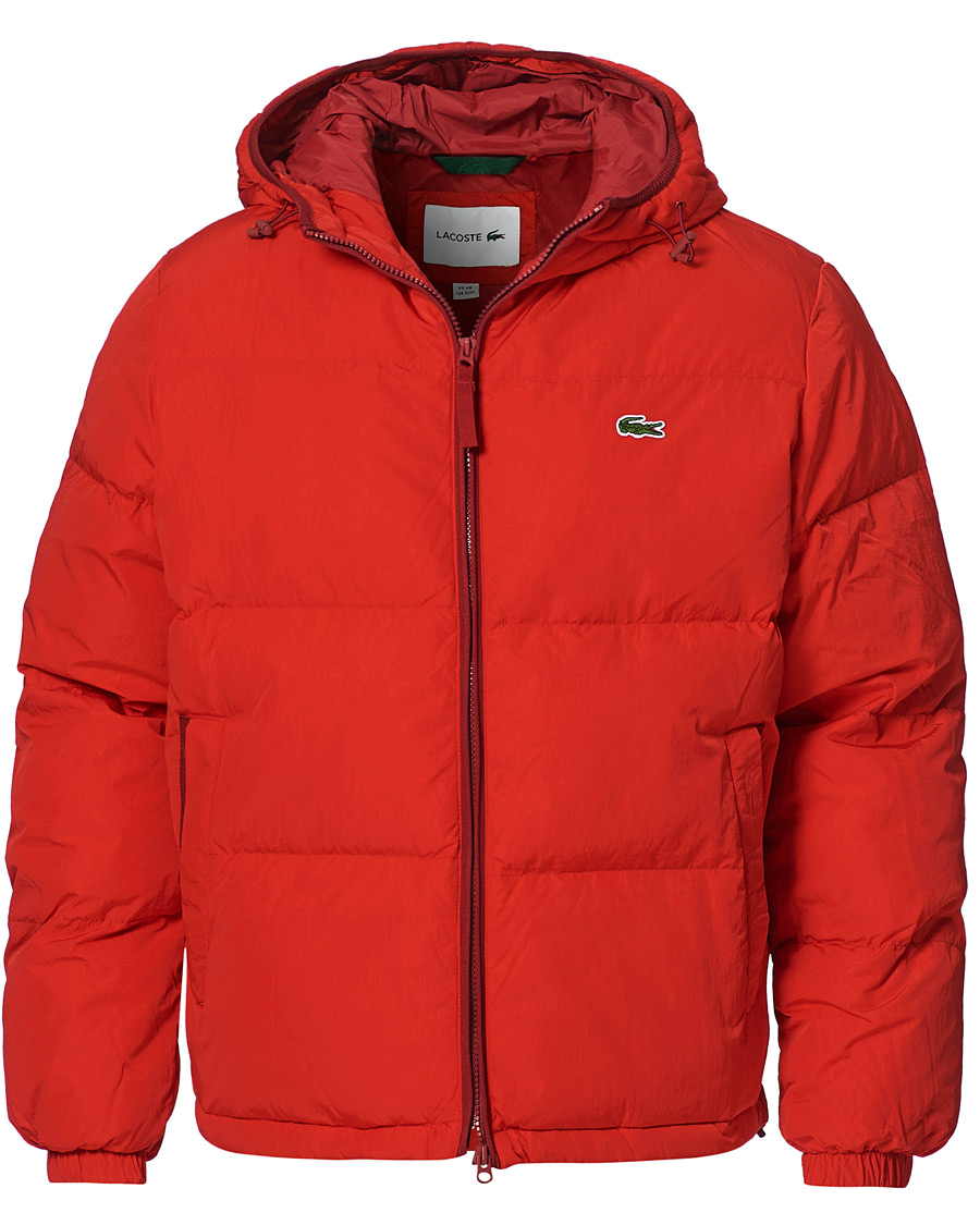 Uomini | Giacche | Lacoste | Down Hooded Jacket Red