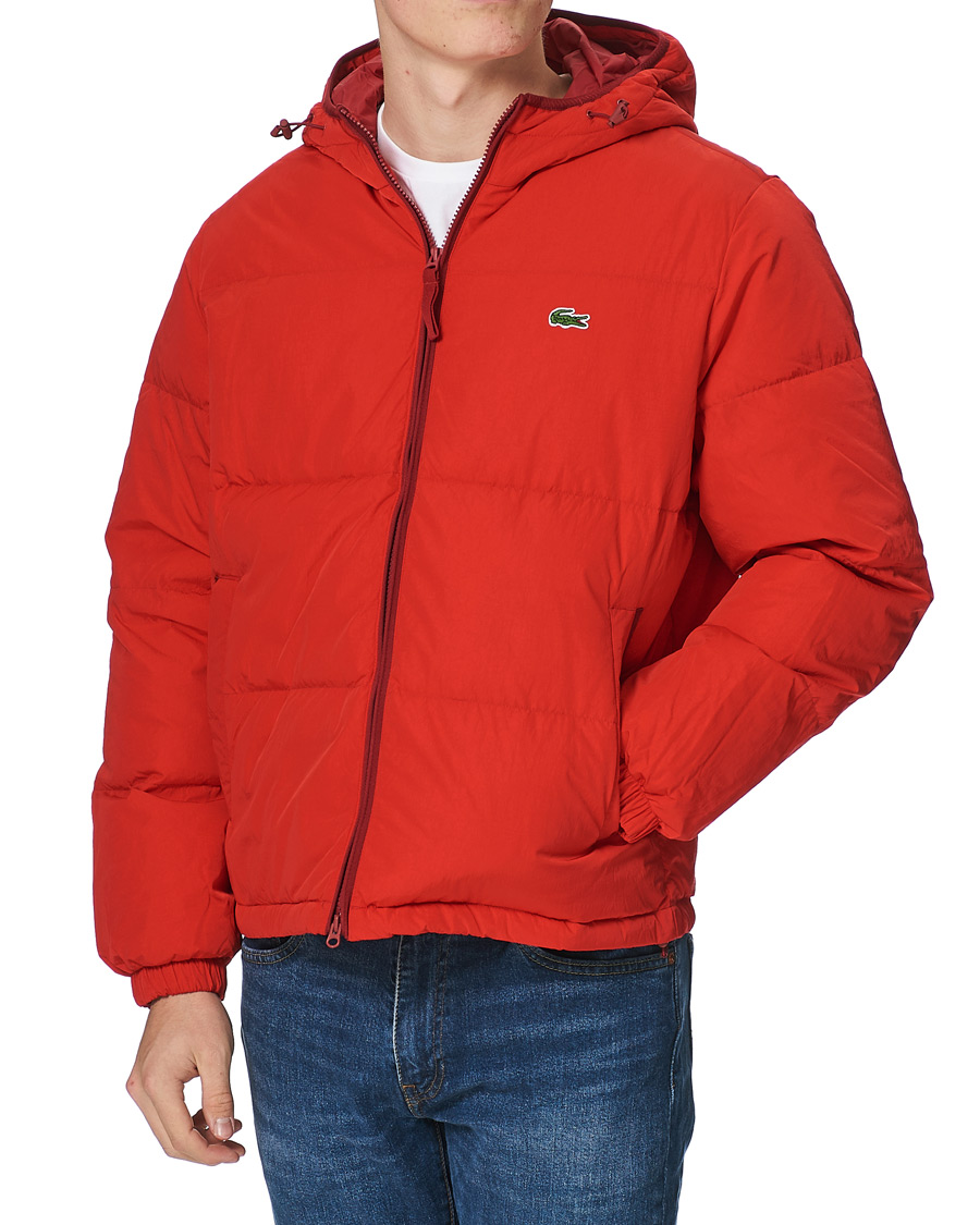 Uomini | Giacche | Lacoste | Down Hooded Jacket Red