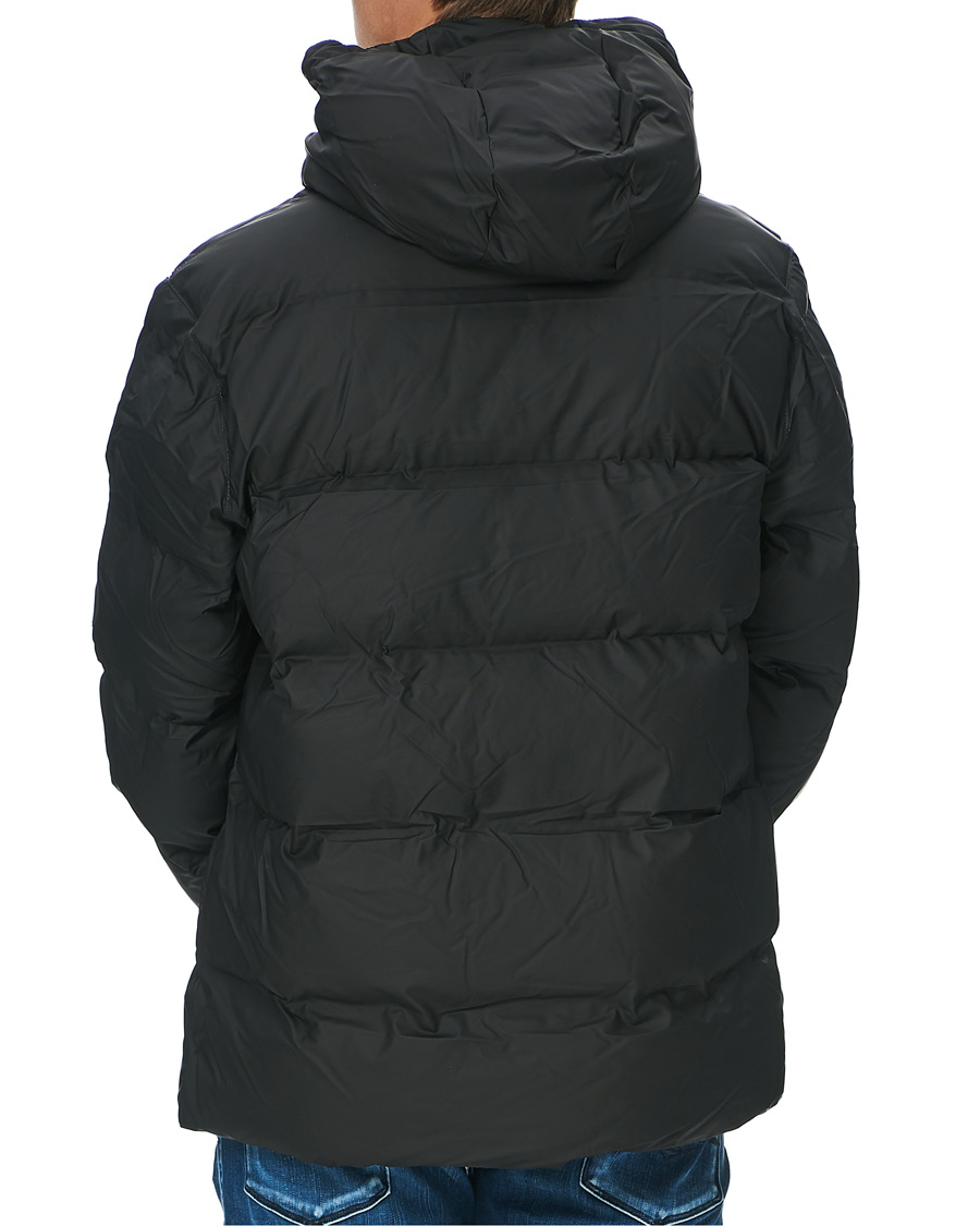 Uomini | Giacche | RAINS | Waterproof Puffer Hooded Jacket Black