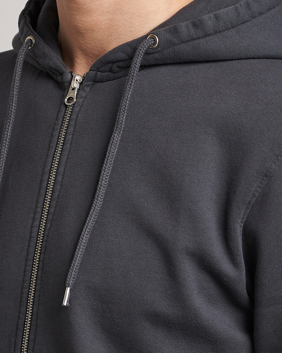 Uomini | Maglieria | Colorful Standard | Classic Organic Full Zip Hood Lava Grey