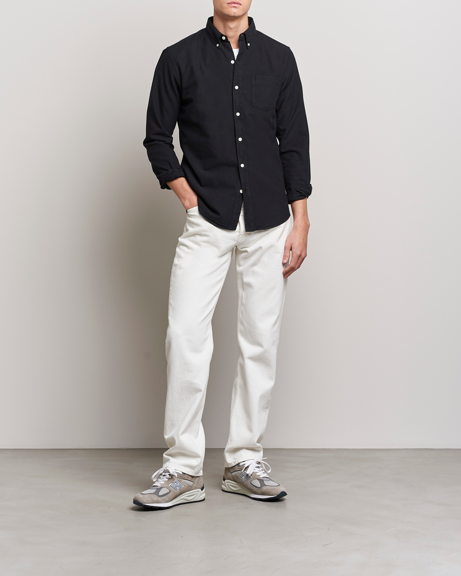 Uomini | Camicie | Colorful Standard | Classic Organic Oxford Button Down Shirt Deep Black