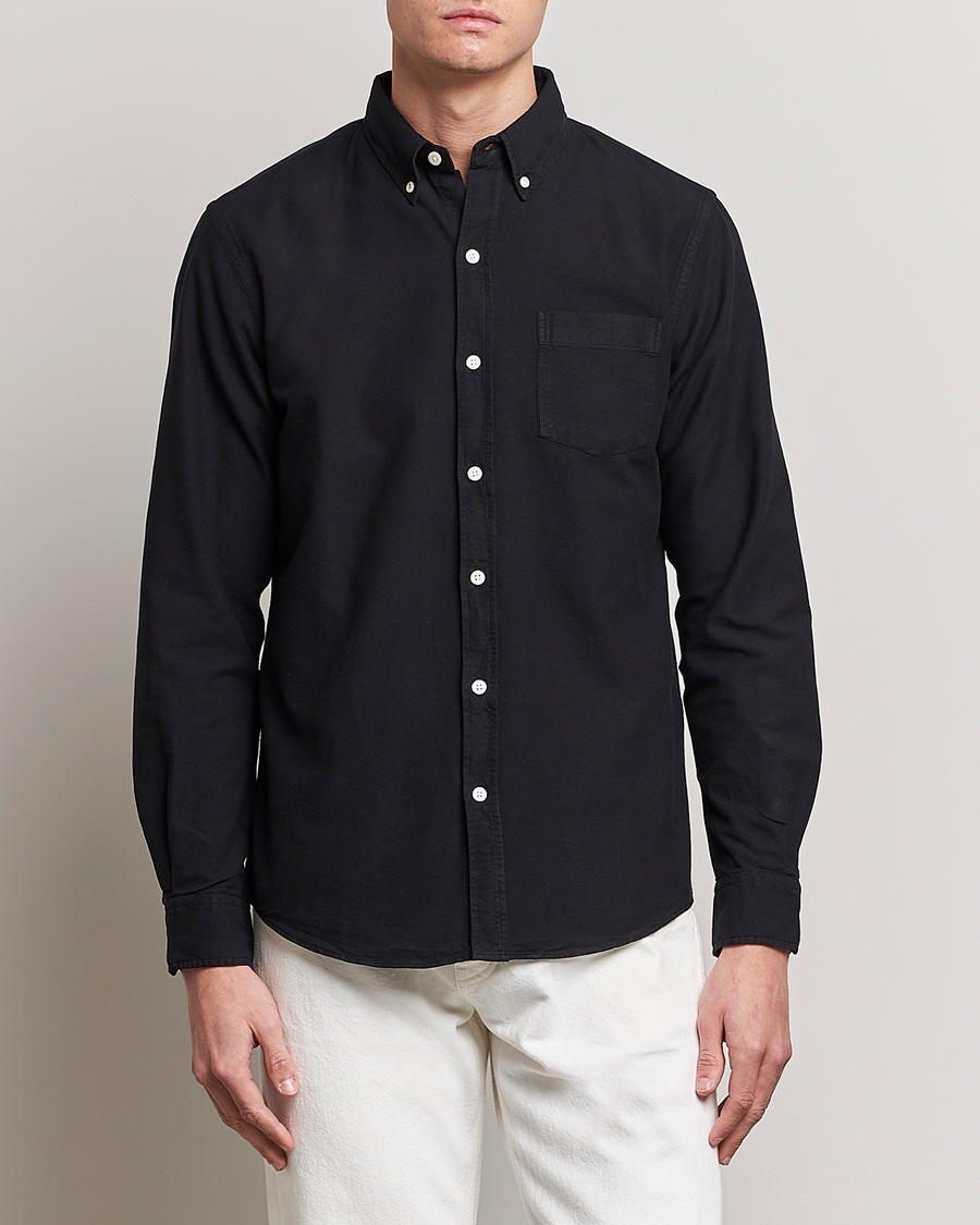 Uomini | Camicie | Colorful Standard | Classic Organic Oxford Button Down Shirt Deep Black