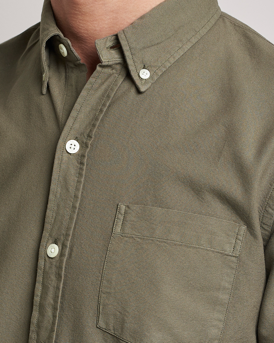 Uomini | Camicie | Colorful Standard | Classic Organic Oxford Button Down Shirt Dusty Olive