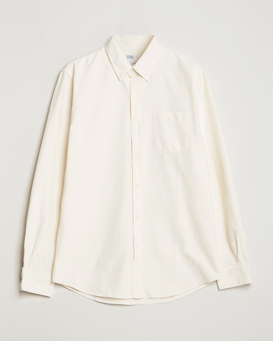 Uomini | Camicie | Colorful Standard | Classic Organic Oxford Button Down Shirt Ivory White