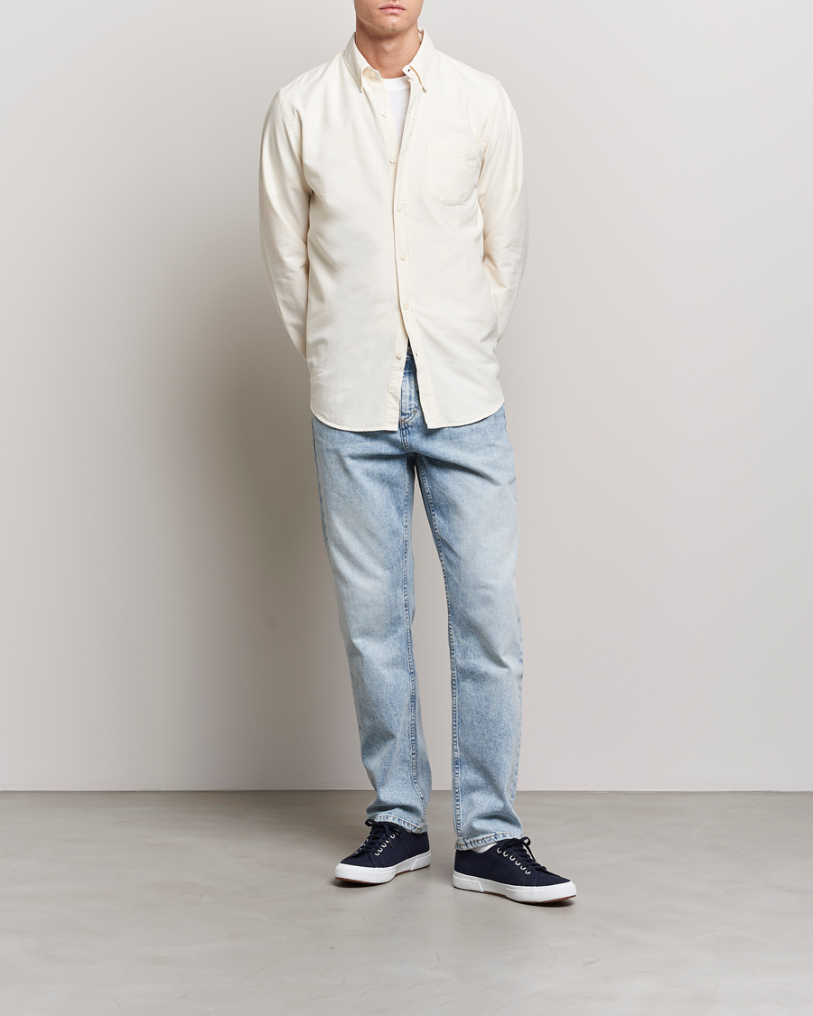Uomini | Camicie | Colorful Standard | Classic Organic Oxford Button Down Shirt Ivory White
