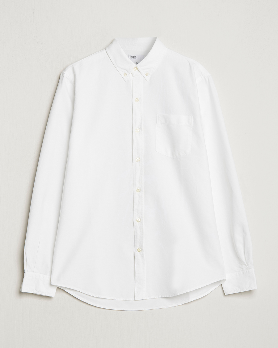 Uomini | Camicie | Colorful Standard | Classic Organic Oxford Button Down Shirt White