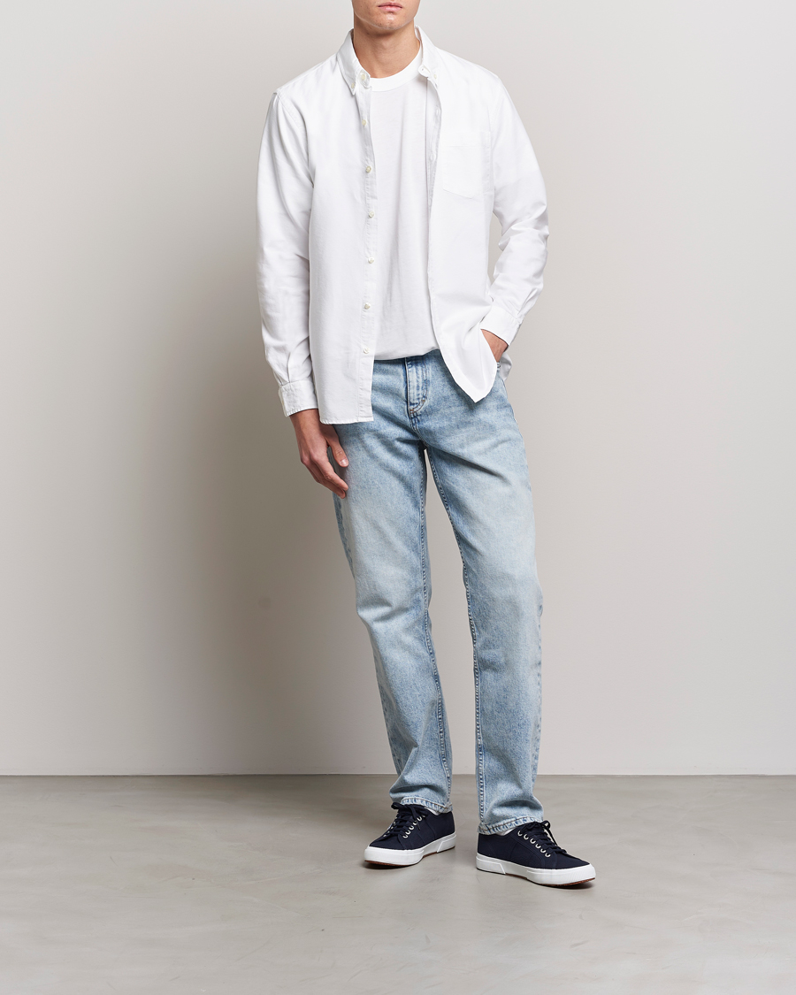Uomini | Camicie | Colorful Standard | Classic Organic Oxford Button Down Shirt White