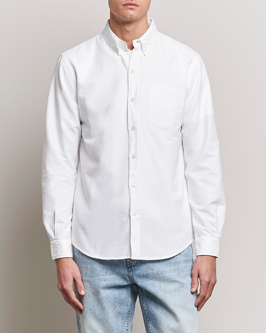 Uomini | Camicie | Colorful Standard | Classic Organic Oxford Button Down Shirt White