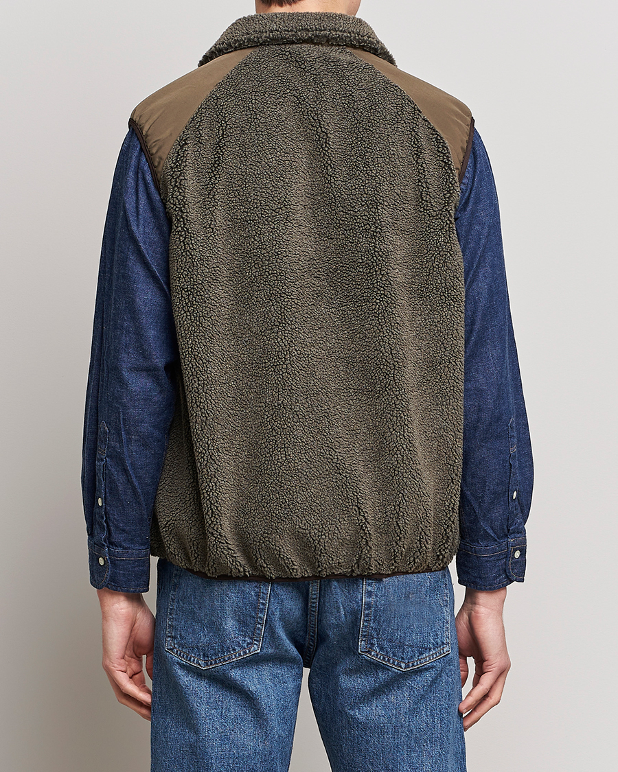 Uomini | Giacche | orSlow | Boa Fleece Vest Army Green
