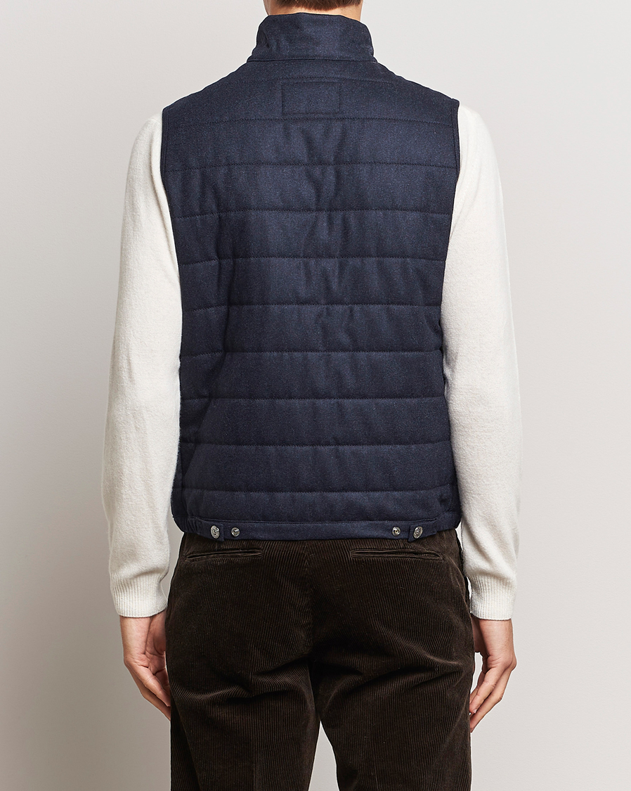 Uomini | Giacche | Oscar Jacobson | Liner EVO Flannel Waistcoat Navy