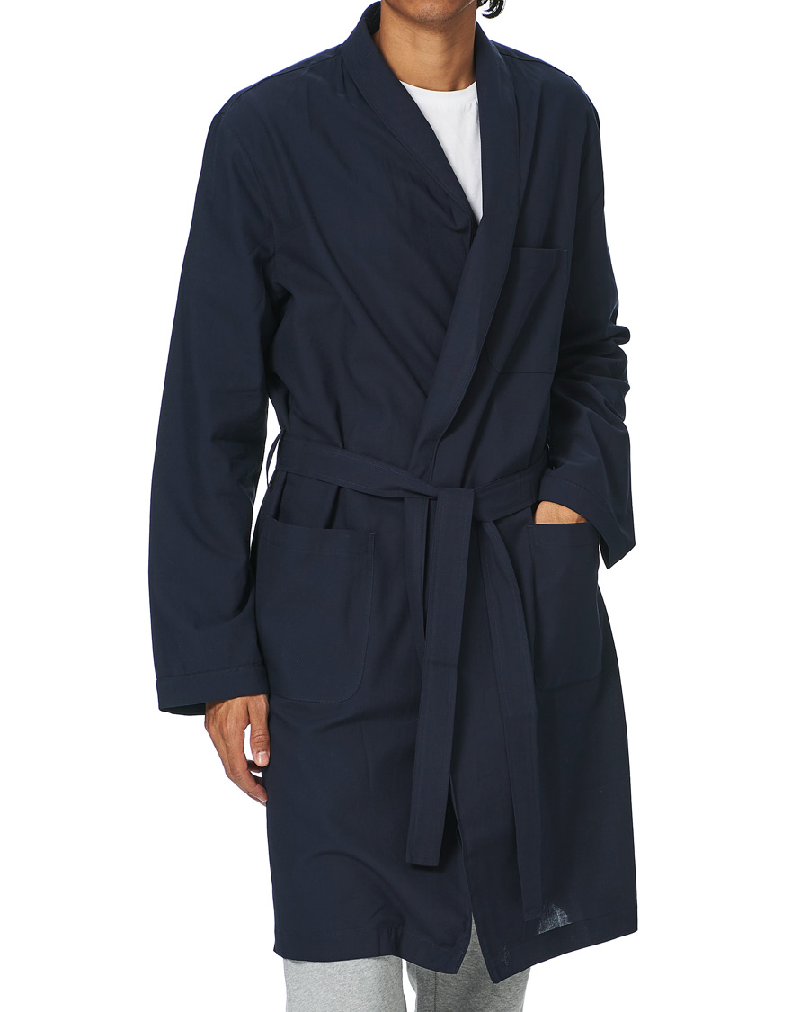 Uomini | Accappatoi & Pigiami | Sunspel | Cotton Robe Navy