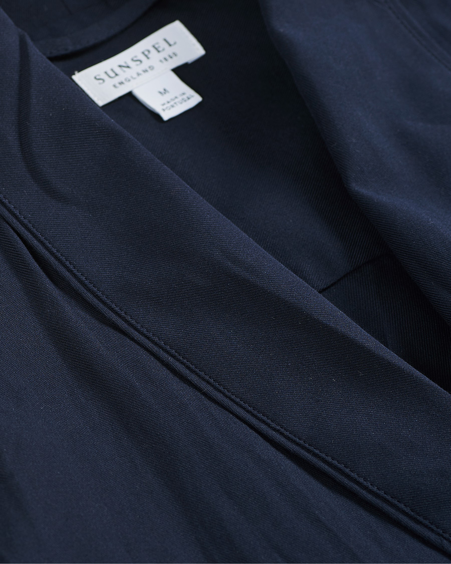 Uomini | Accappatoi & Pigiami | Sunspel | Cotton Robe Navy