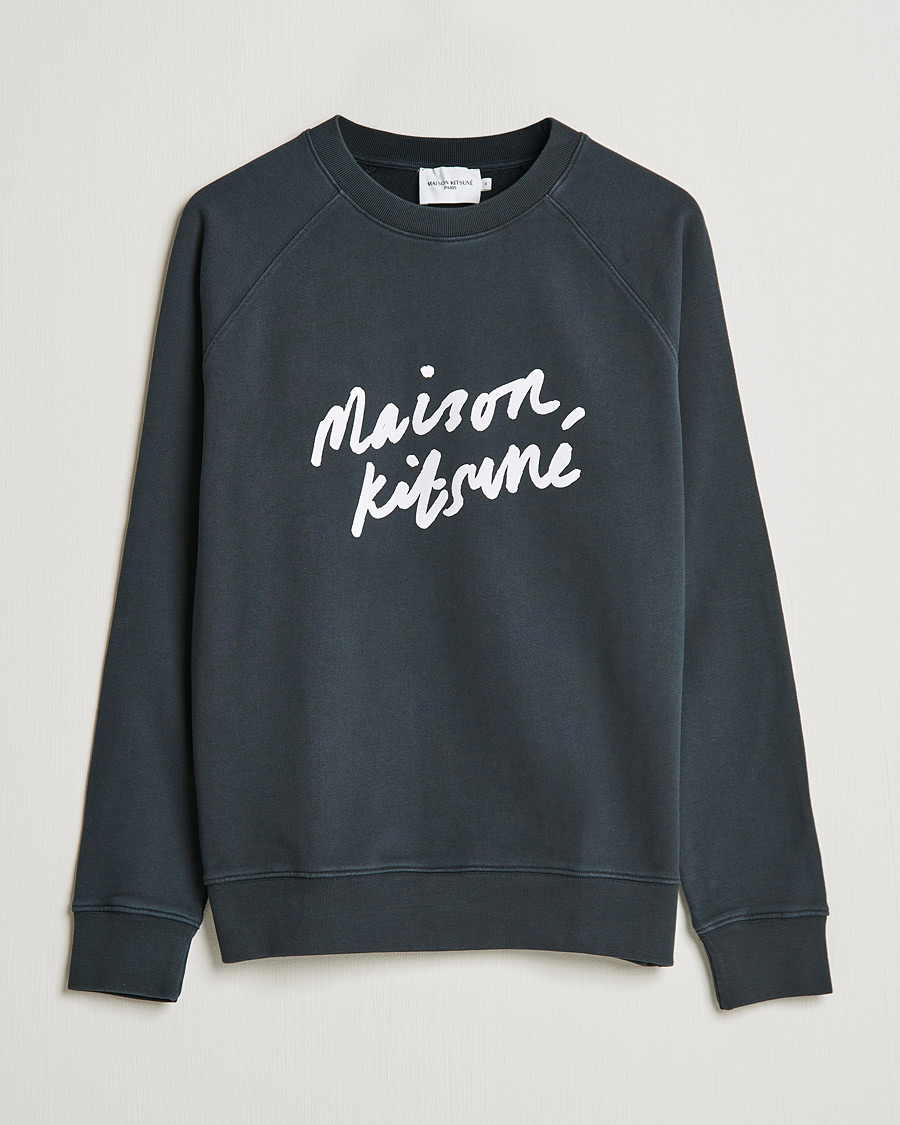 Uomini | Maglieria | Maison Kitsuné | Handwriting Sweatshirt Anthracite