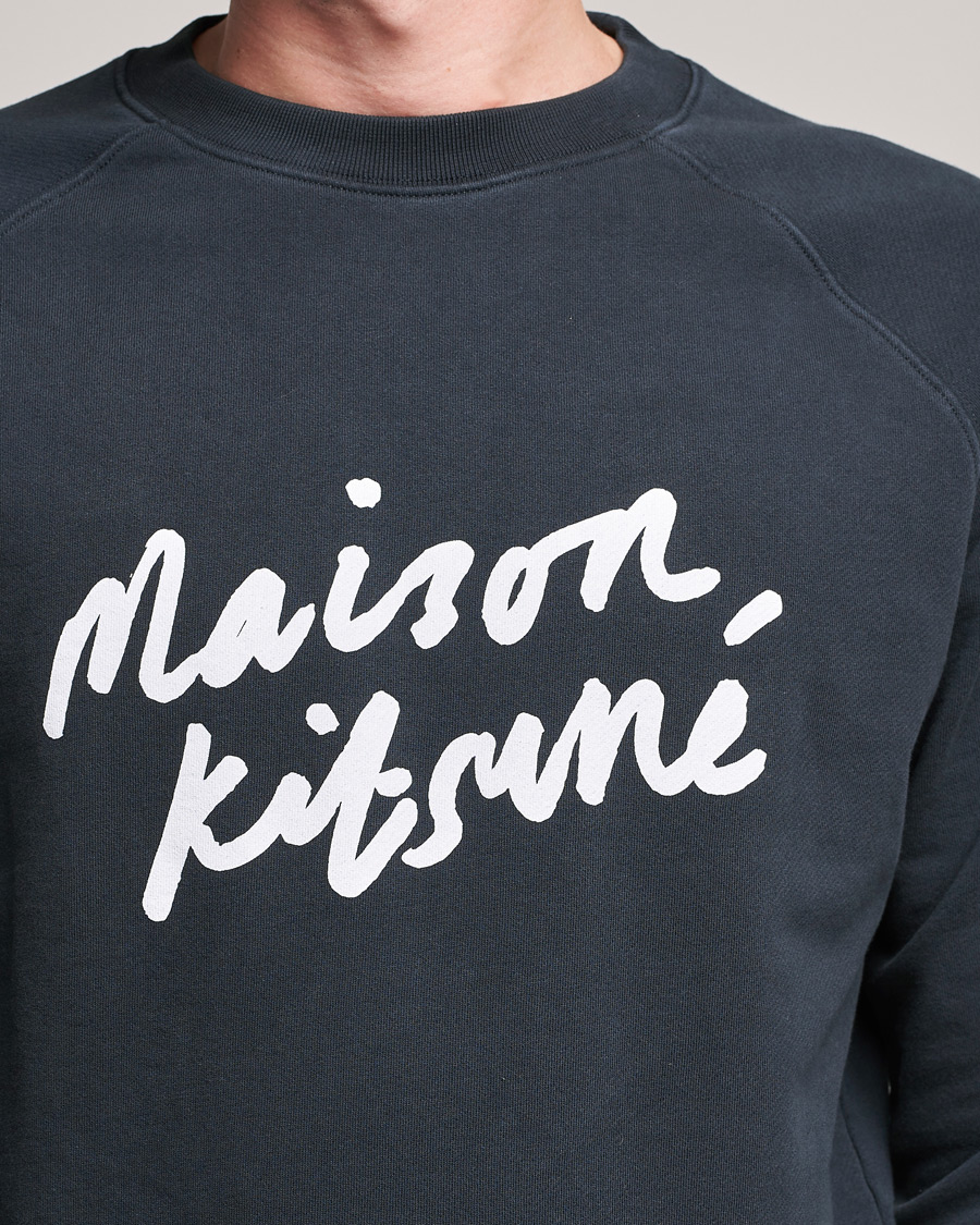 Uomini | Maglieria | Maison Kitsuné | Handwriting Sweatshirt Anthracite