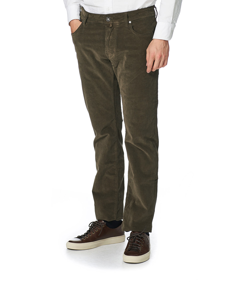 Uomini | Pantaloni | Jacob Cohën | 688 Bard 5-Pocket Corduroy Trousers Brown