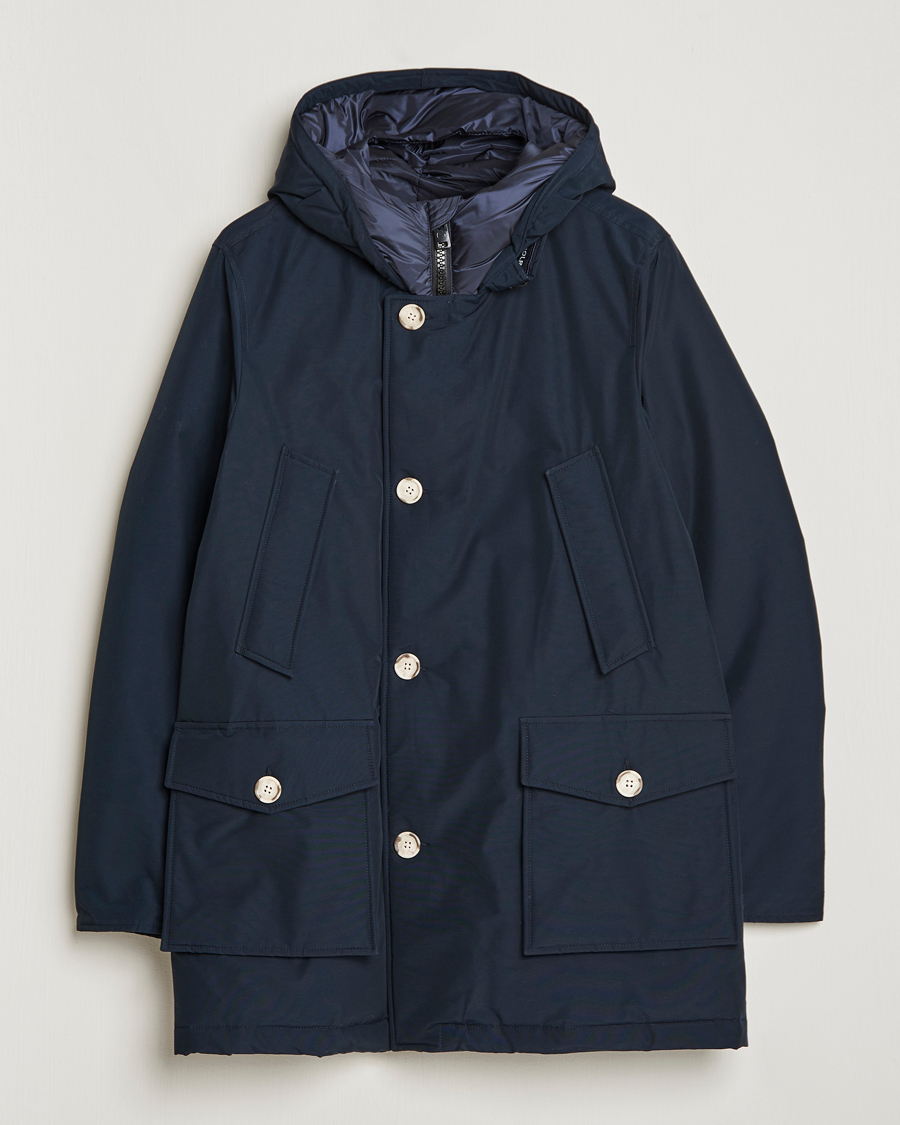 Uomini | Giacche | Woolrich | Arctic Parka No Fur Melton Blue