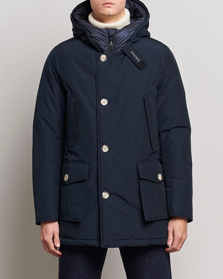 Uomini | Giacche | Woolrich | Arctic Parka No Fur Melton Blue