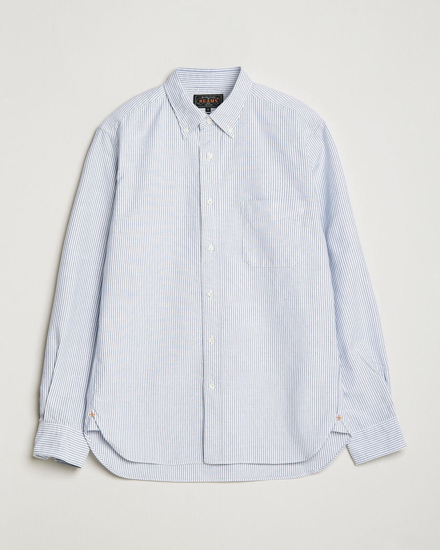 Uomini | Camicie | BEAMS PLUS | Oxford Button Down Shirt Blue Stripe
