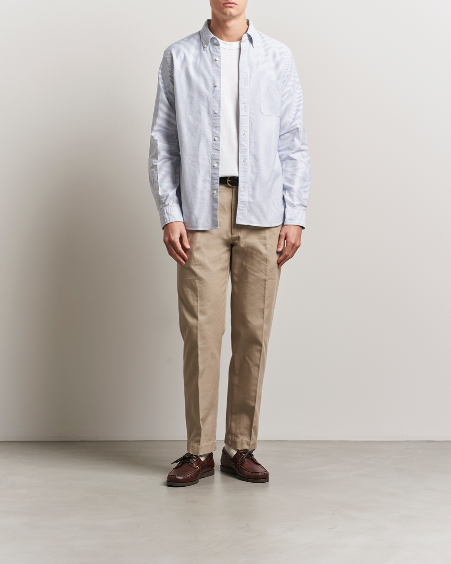Uomini | Camicie | BEAMS PLUS | Oxford Button Down Shirt Blue Stripe