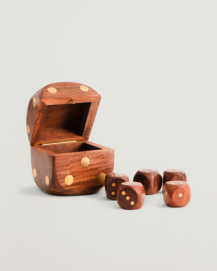 Uomini | Decorazioni | Authentic Models | Wooden Dice Box Brass