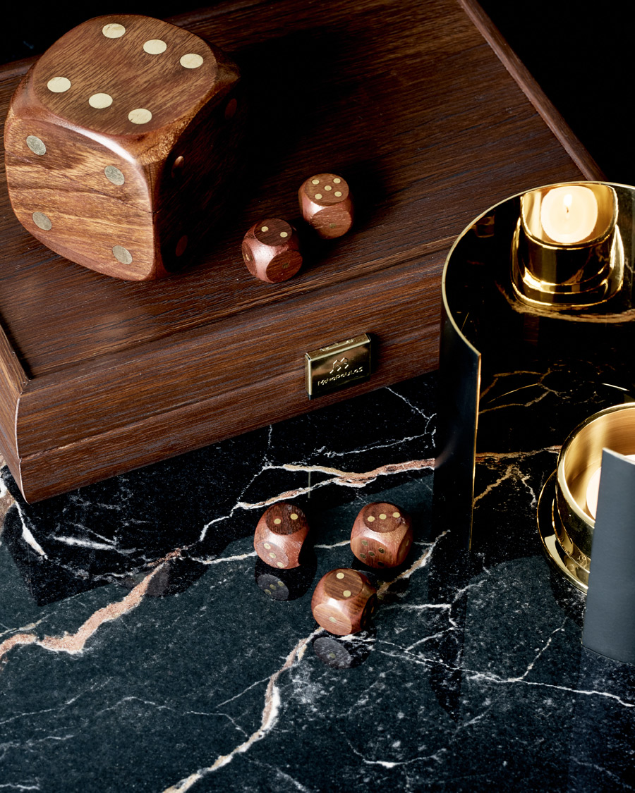 Uomini | Decorazioni | Authentic Models | Wooden Dice Box Brass