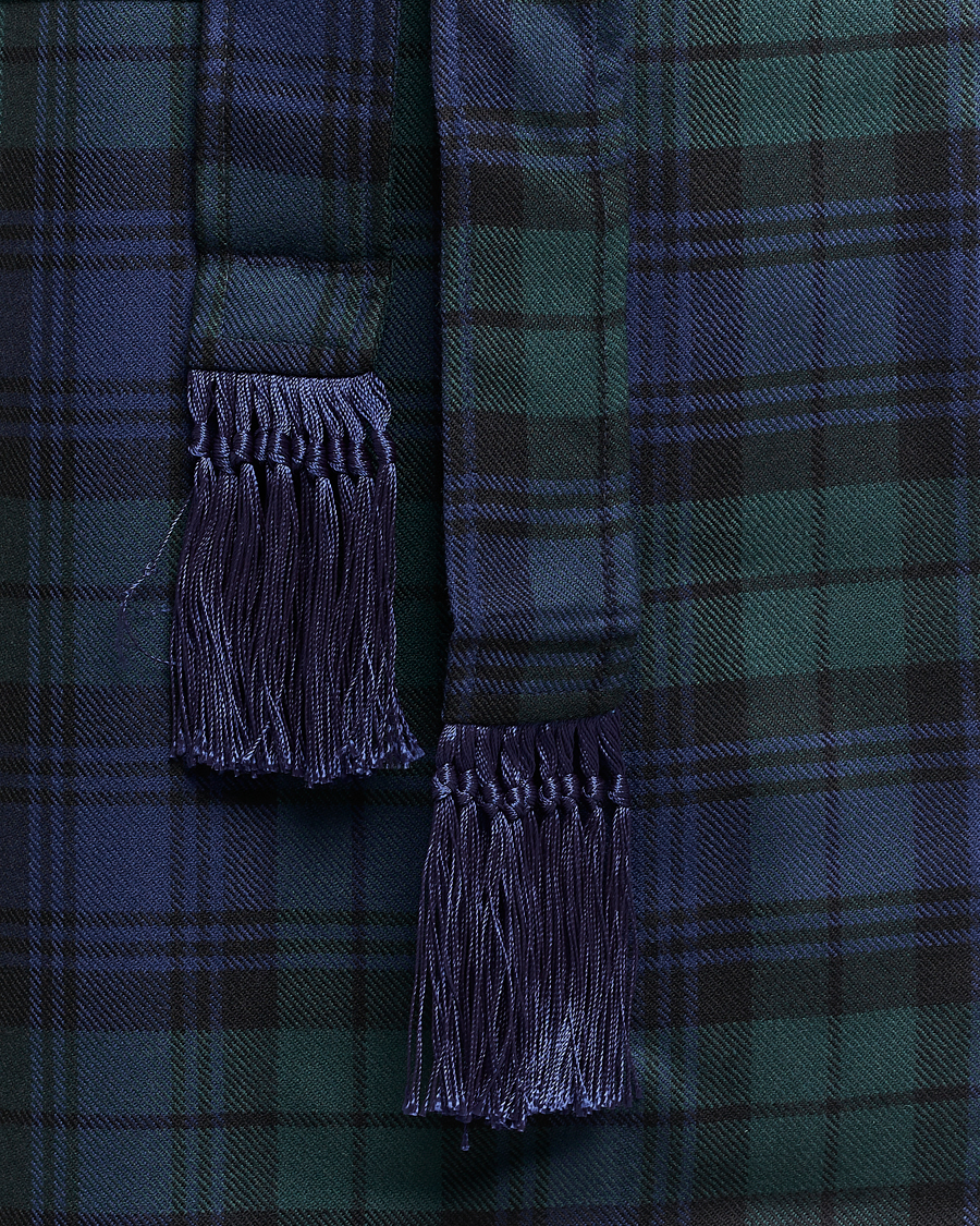Uomini | Accappatoi & Pigiami | Derek Rose | Wool Tartan Dressing Gown Blackwatch