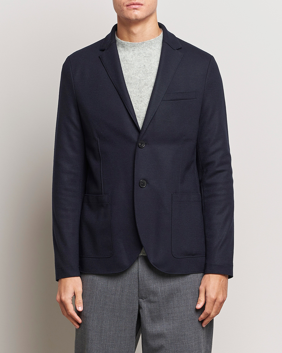 Uomini | Blazers | Harris Wharf London | Two Button Vented Superfine Merino Blazer Navy
