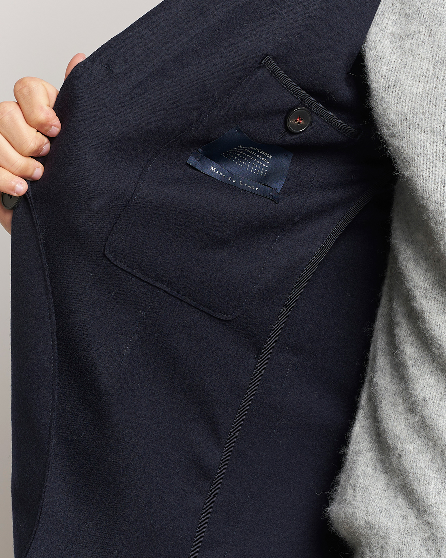 Uomini | Blazers | Harris Wharf London | Two Button Vented Superfine Merino Blazer Navy