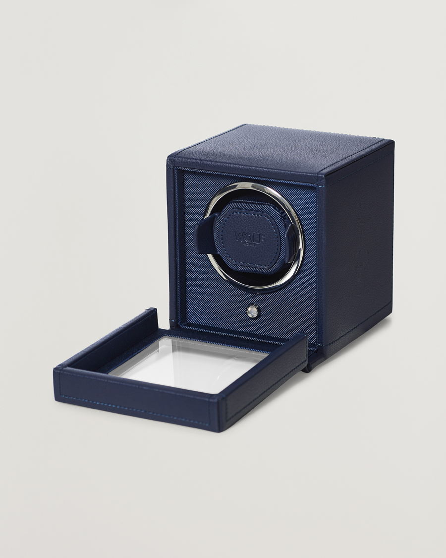 Uomini | Orologi & Portagioielli | WOLF | WOLFCub Single Watch Winder With CoverNavy