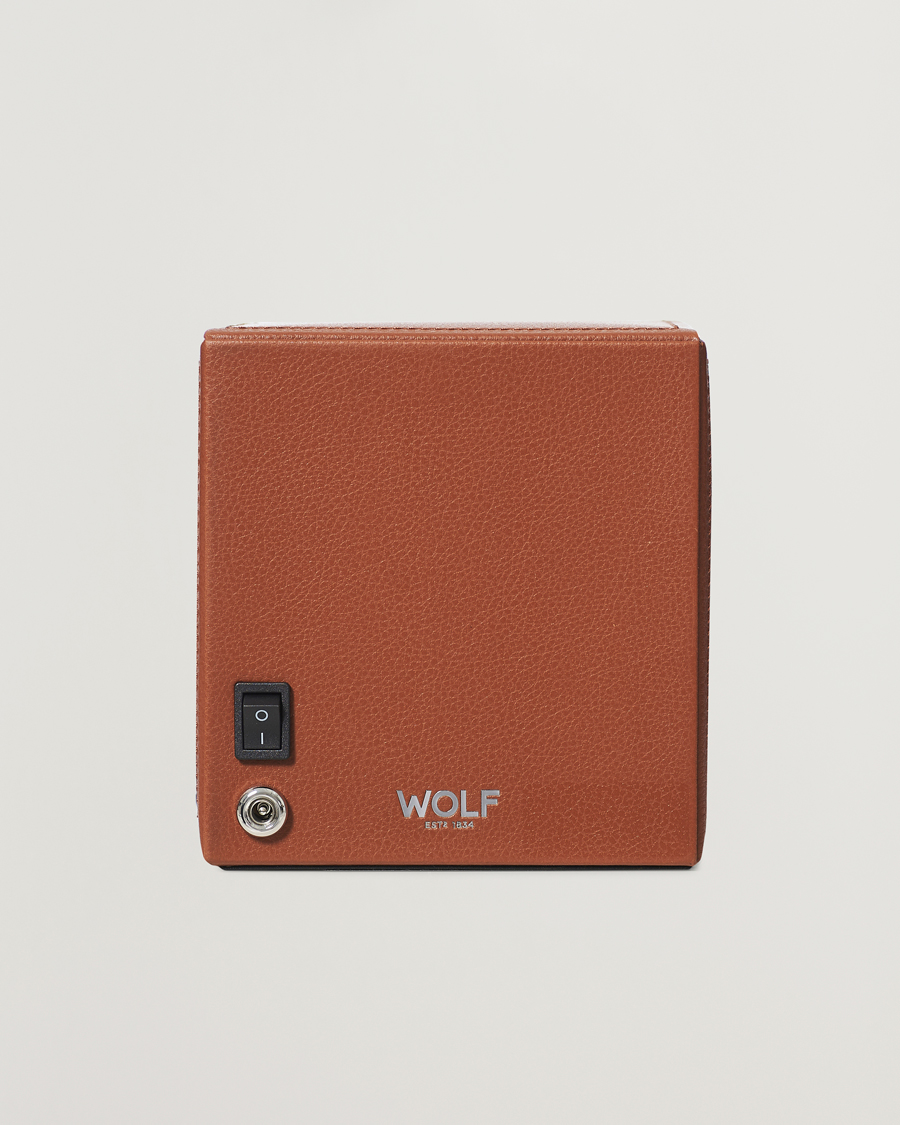 Uomini | Orologi & Portagioielli | WOLF | Cub Single Winder With Cover Cognac