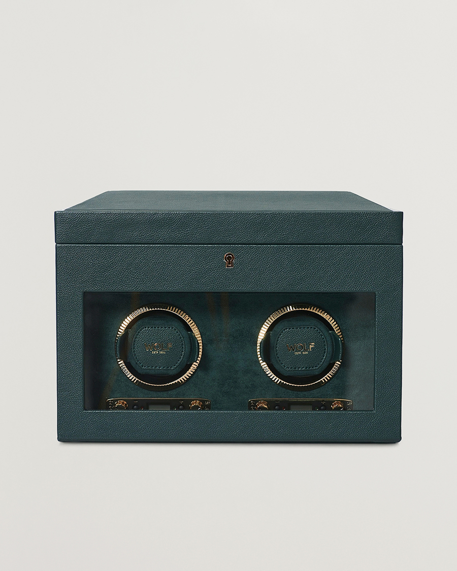 Uomini | WOLF British Racing Green Double Watch Winder | WOLF | British Racing Green Double Watch Winder