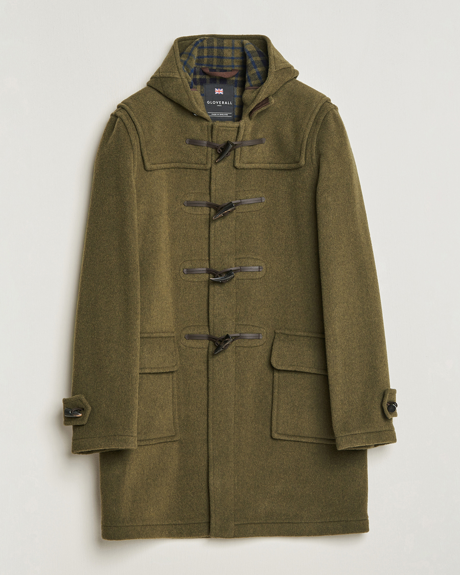 Uomini | Giacche | Gloverall | Morris Duffle Coat Loden Green/Check