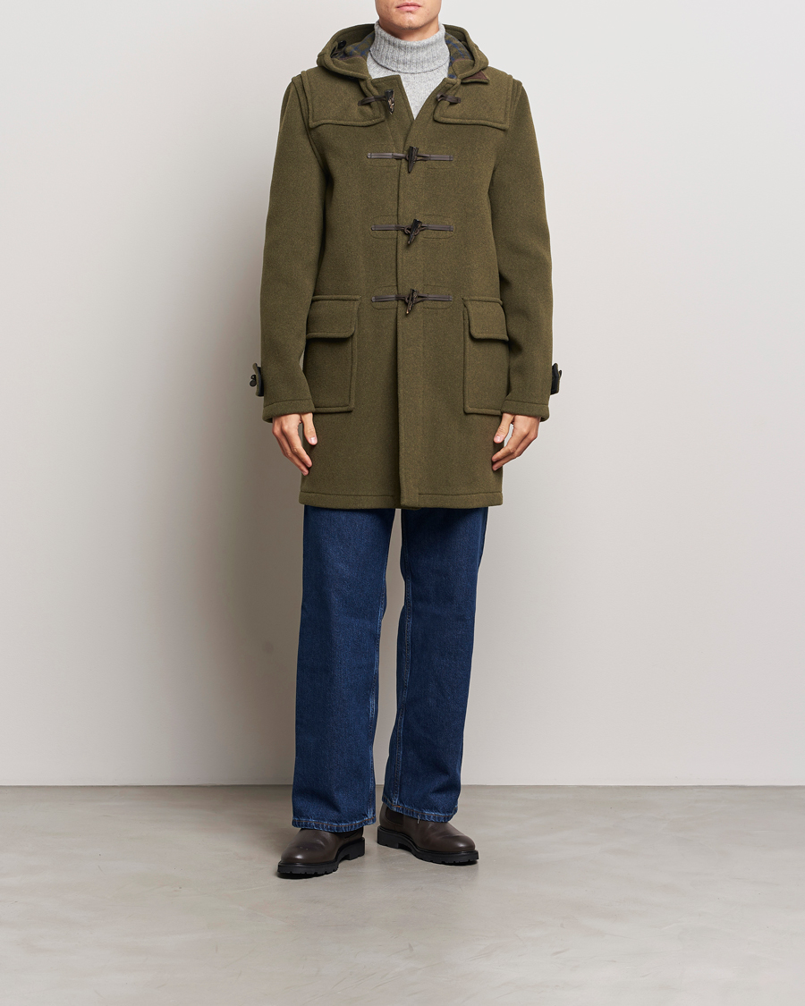Uomini | Giacche | Gloverall | Morris Duffle Coat Loden Green/Check