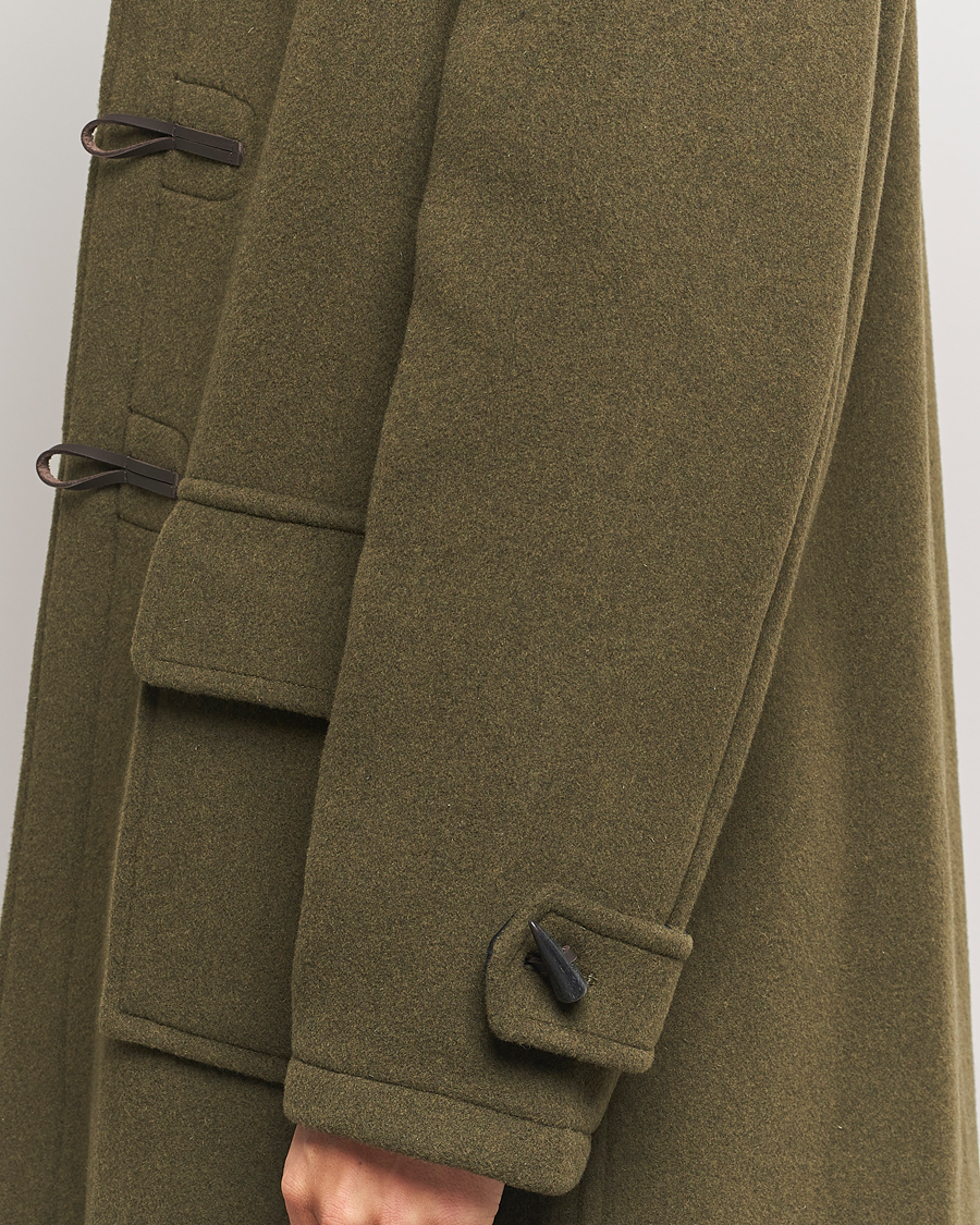 Uomini | Giacche | Gloverall | Morris Duffle Coat Loden Green/Check