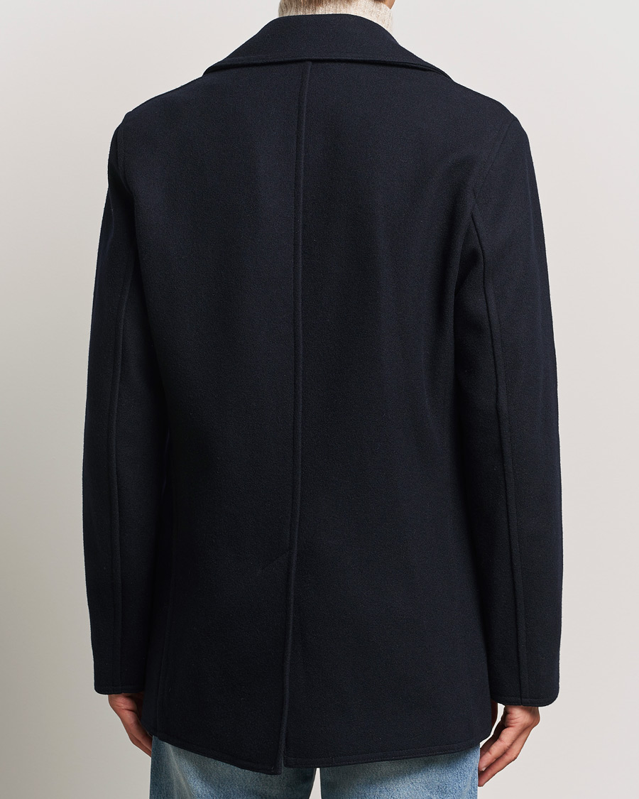 Uomini | Giacche | Gloverall | Churchill Reefer Peacoat Navy