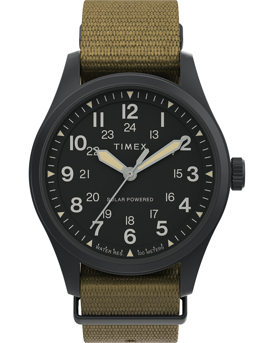 Uomini | Timex Field Post Solar Watch 36mm Green/Black | Timex | Field Post Solar Watch 36mm Green/Black