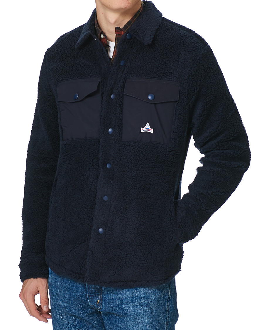 Uomini | Camicie | Holubar | M155 Fleece Overshirt Dark Blue