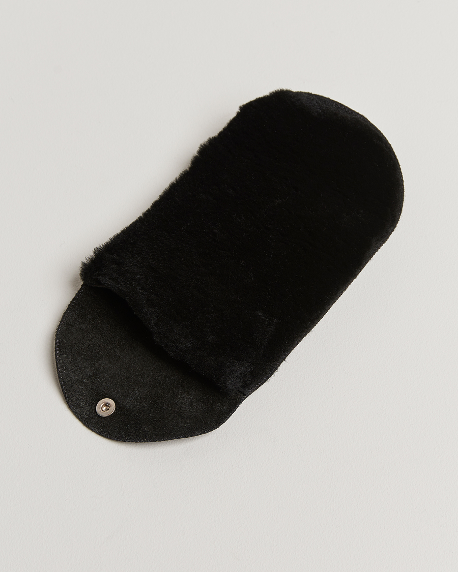 Uomini | John Lobb Grain Leather Buffing Glove Black Fur | John Lobb | Grain Leather Buffing Glove Black Fur