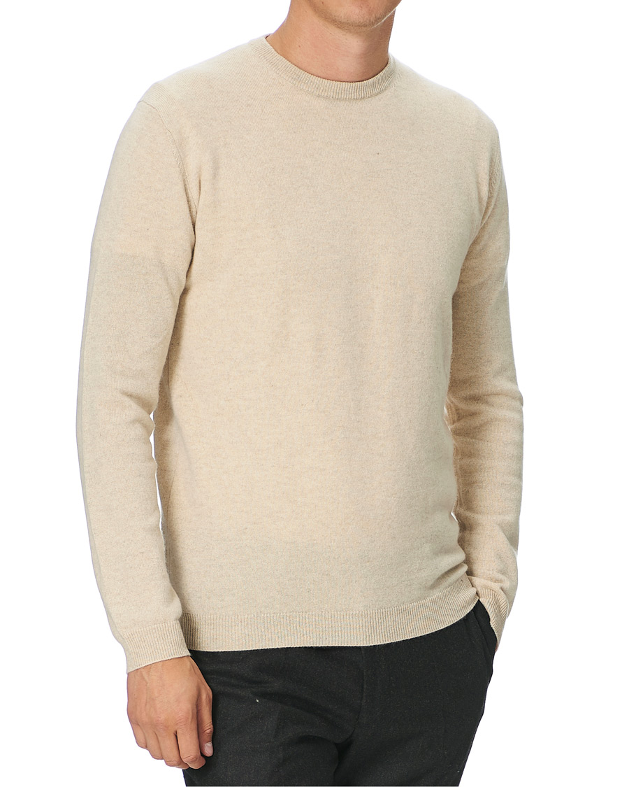 Uomini | Maglieria | People's Republic of Cashmere | Cashmere Roundneck Oatmilk