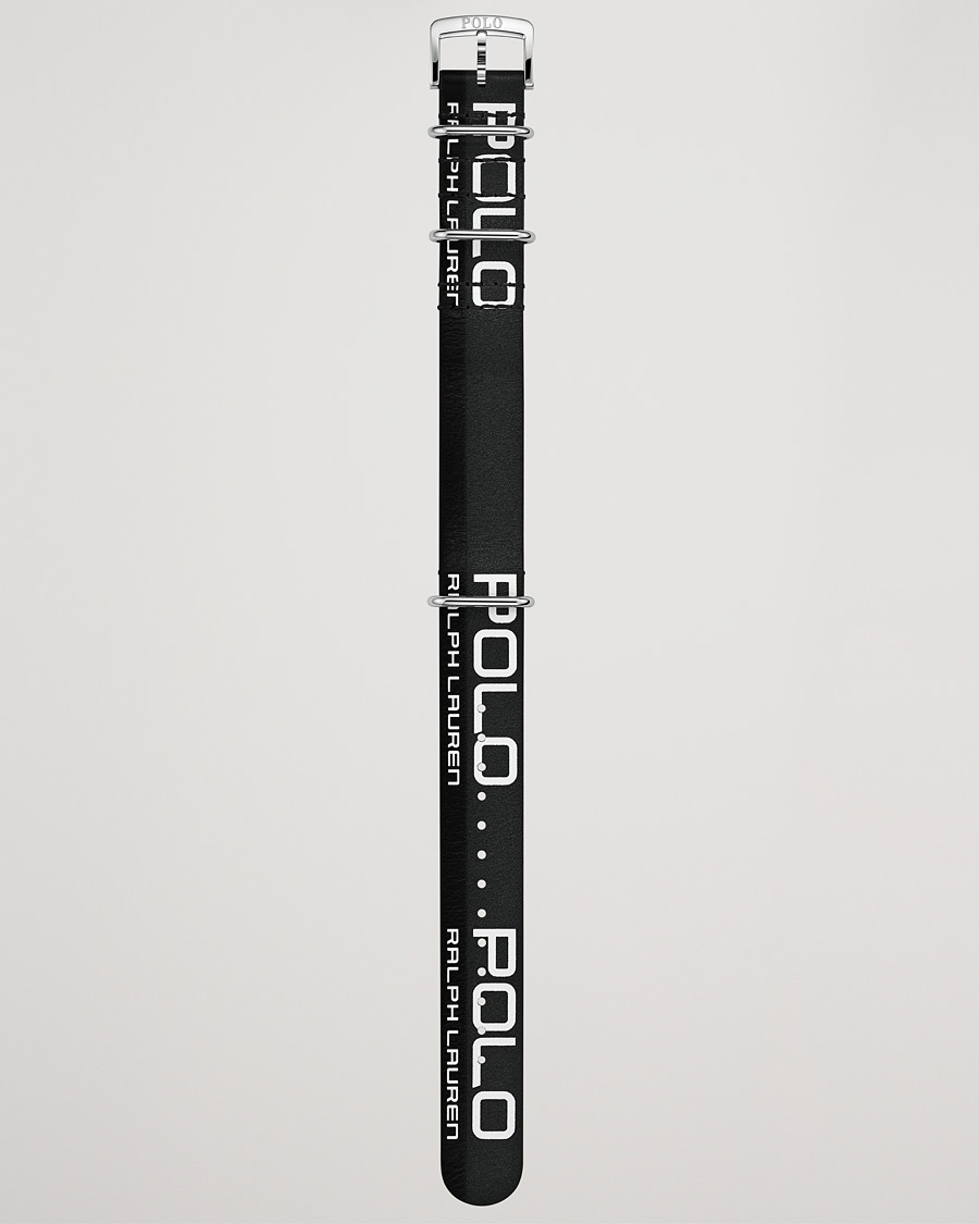 Uomini | Polo Ralph Lauren Sporting Leather Strap Black/White | Polo Ralph Lauren | Sporting Leather Strap Black/White