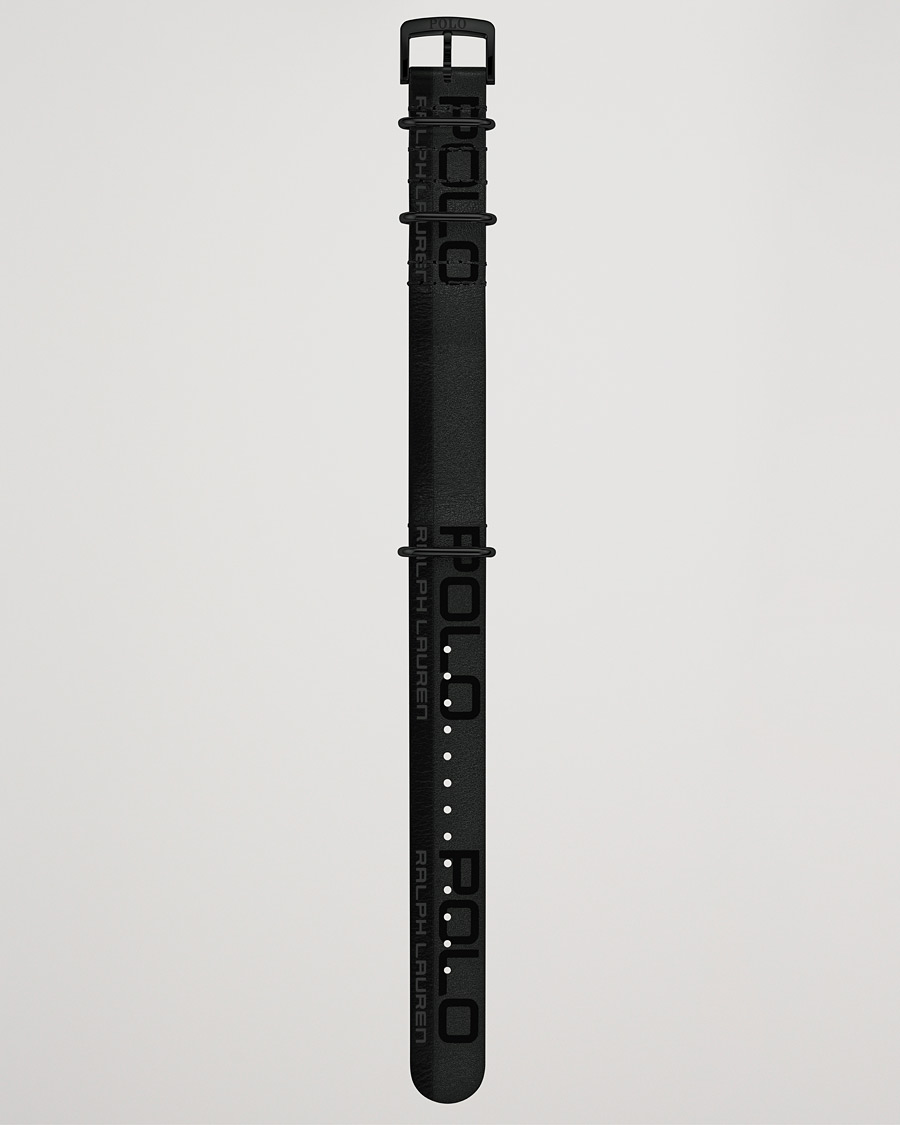 Uomini | Polo Ralph Lauren Leather Sporting Strap Black/Grey | Polo Ralph Lauren | Leather Sporting Strap Black/Grey