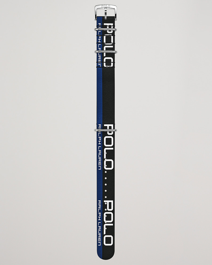 Uomini | Polo Ralph Lauren Leather Sporting Strap Black/Blue | Polo Ralph Lauren | Leather Sporting Strap Black/Blue