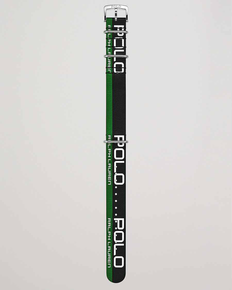 Uomini | Polo Ralph Lauren Leather Sporting Strap Black/Green | Polo Ralph Lauren | Leather Sporting Strap Black/Green