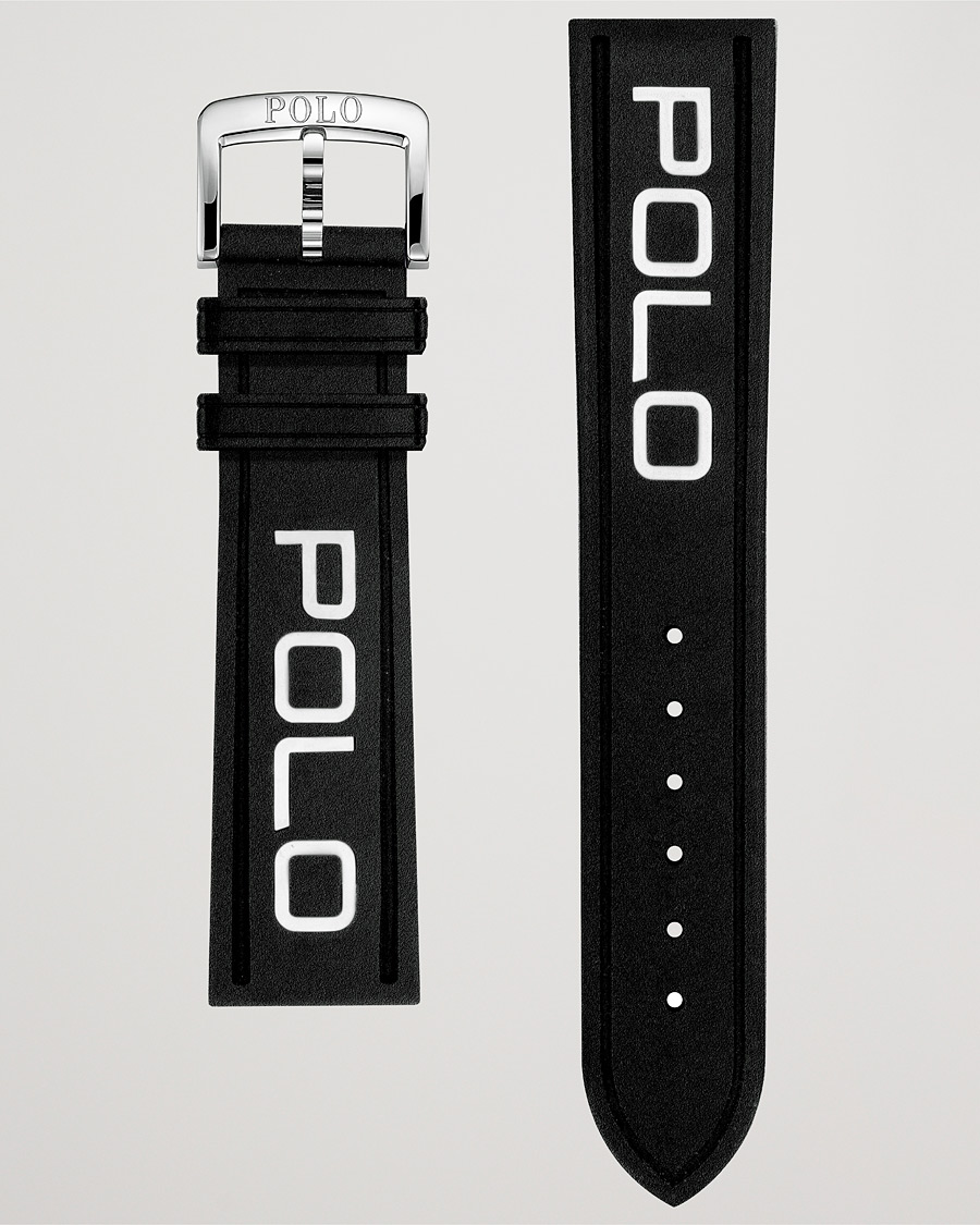Uomini | Polo Ralph Lauren Sporting Rubber Strap Black/White | Polo Ralph Lauren | Sporting Rubber Strap Black/White
