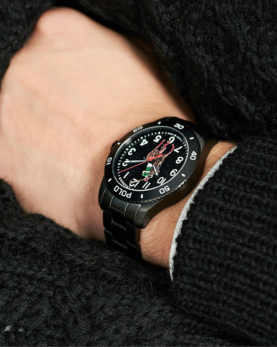 Uomini | Polo Ralph Lauren 42mm Automatic Pony Player Black Dial | Polo Ralph Lauren | 42mm Automatic Pony Player Black Dial