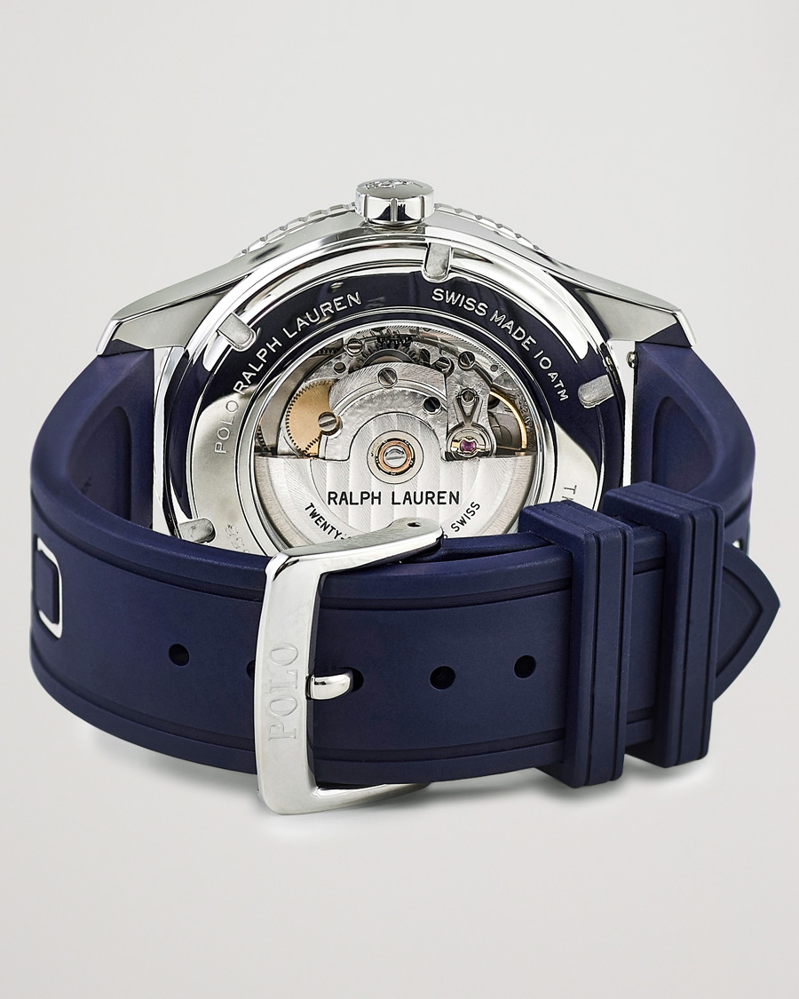 Uomini | Polo Ralph Lauren 42mm Automatic Pony Player White Dial/Blue Bezel | Polo Ralph Lauren | 42mm Automatic Pony Player White Dial/Blue Bezel
