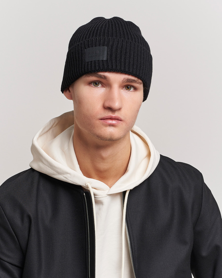 Uomini | NN07 Bob Logo Beanie Black | NN07 | Bob Logo Beanie Black
