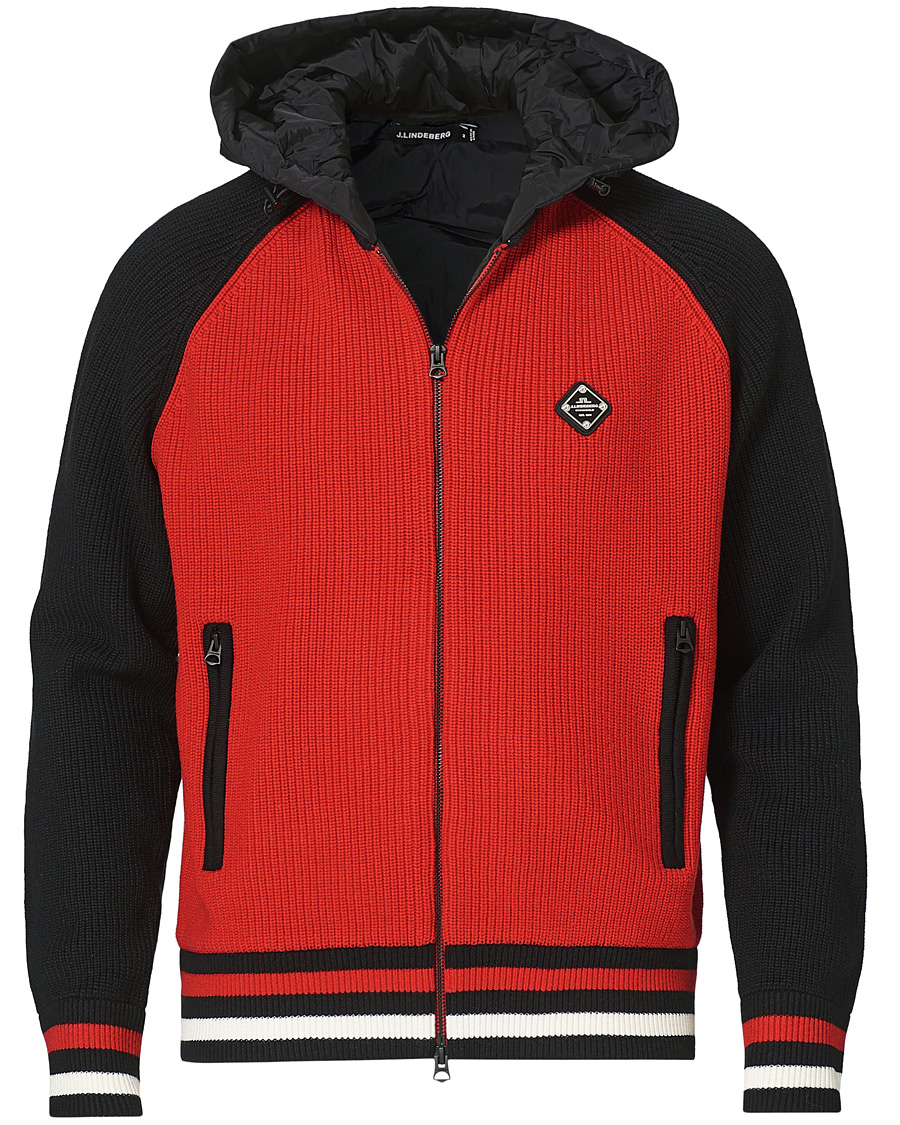 Uomini | Giacche | J.Lindeberg | Bob Merino Wool Knitted Jacket Black